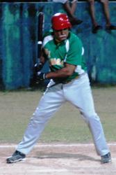 Raymond Cintron at bat for the Hurricanes. Raymond Cintron at bat for the Hurricanes.